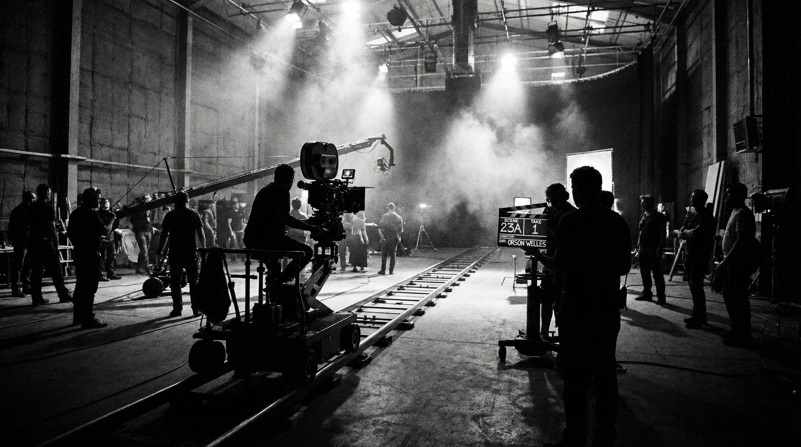 一镜到底长镜头电影拍摄现场 - 摄影机沿轨道运动的壮观场景